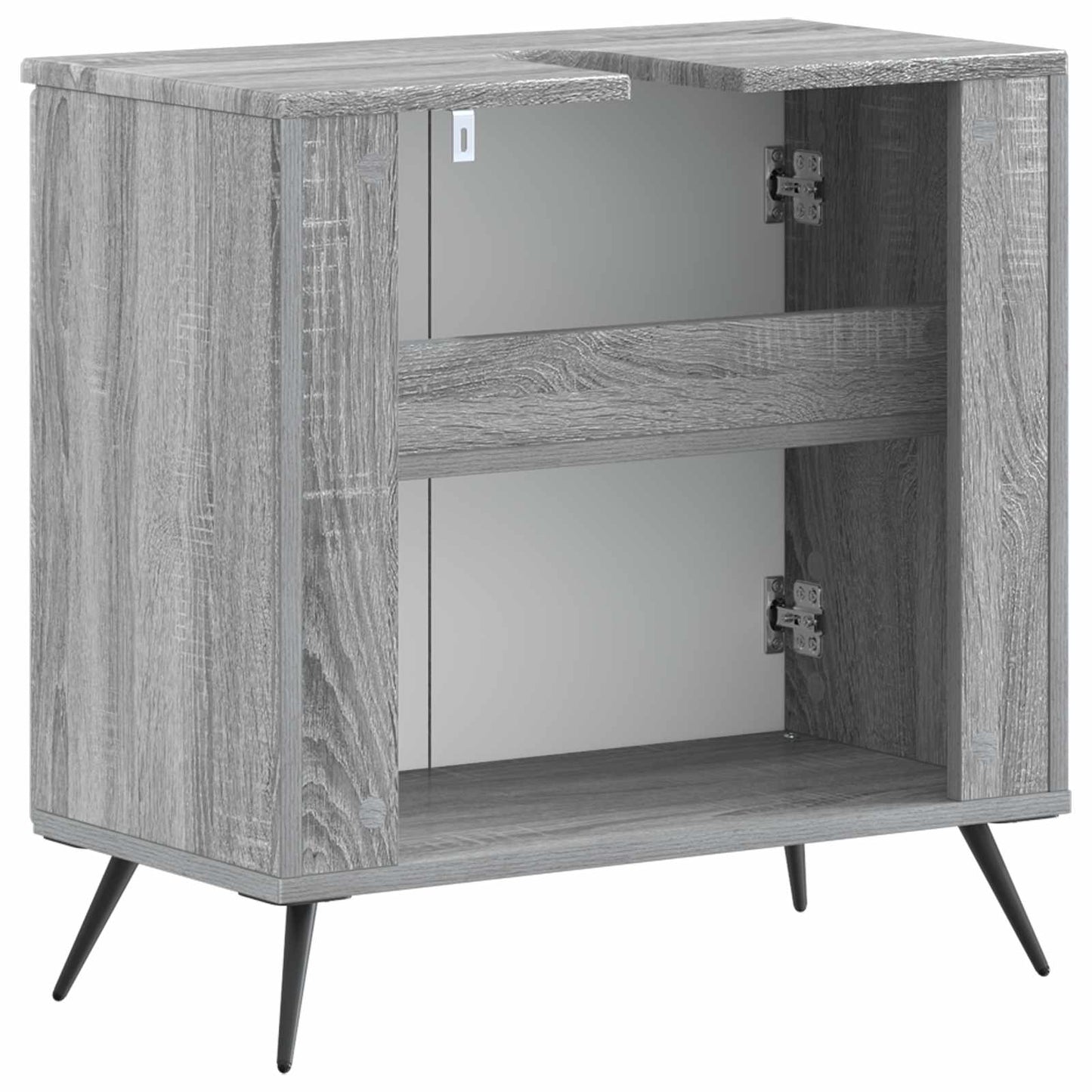 vidaXL Bathroom Sink Cabinet BREDA Grey Sonoma 59.5 x 31.5x 59 cm