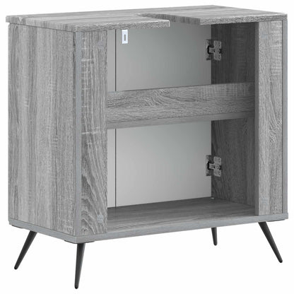 vidaXL Bathroom Sink Cabinet BREDA Grey Sonoma 59.5 x 31.5x 59 cm