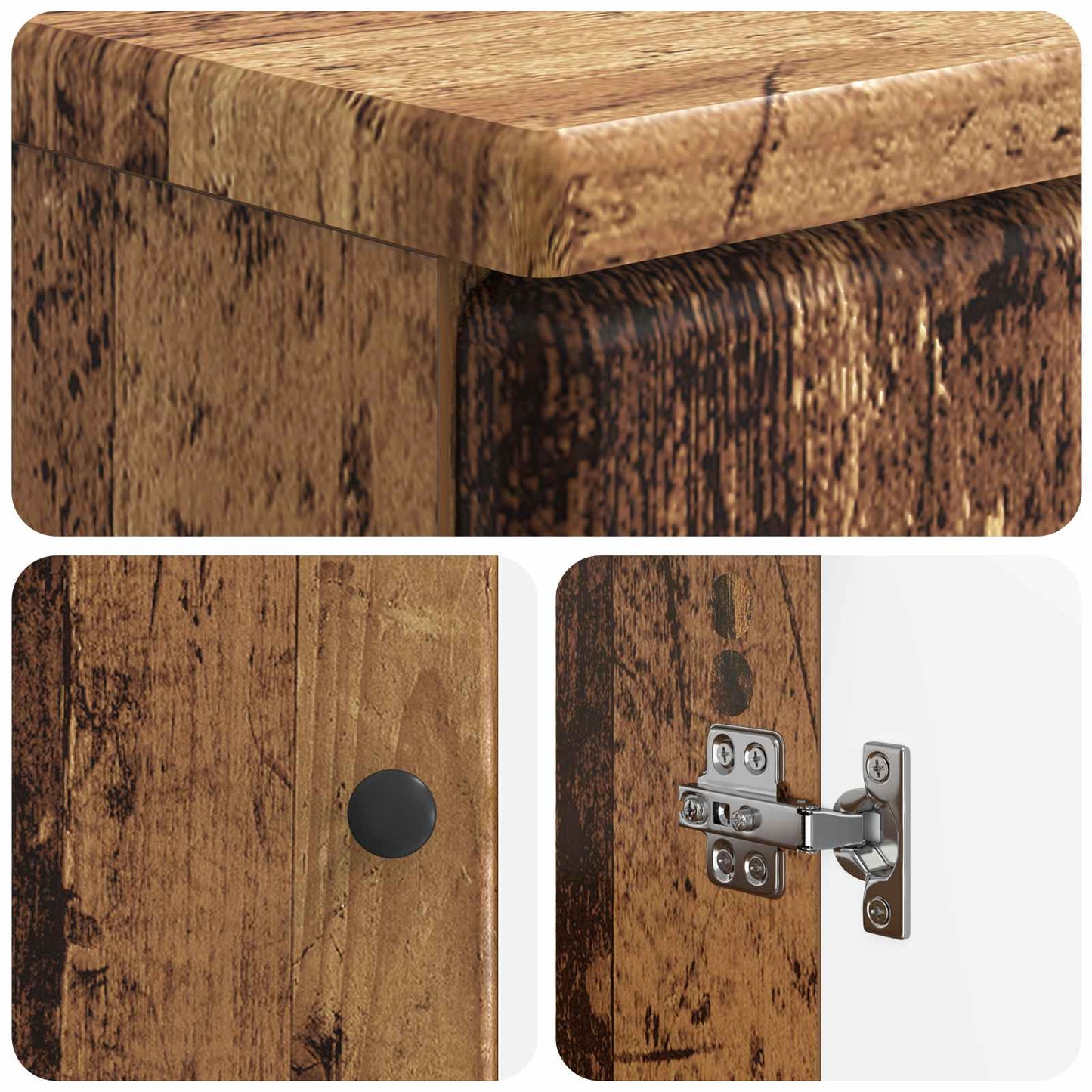 vidaXL Bathroom Sink Cabinet BREDA Old Wood 59.5 x 31.5x 59 cm