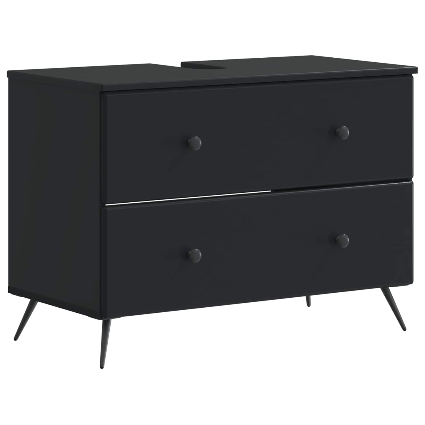 vidaXL Bathroom Sink Cabinet BREDA Black 82 x 41x 59 cm