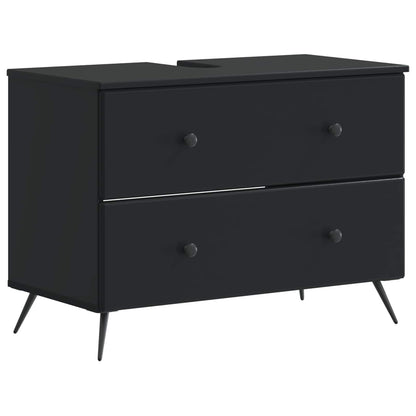 vidaXL Bathroom Sink Cabinet BREDA Black 82 x 41x 59 cm