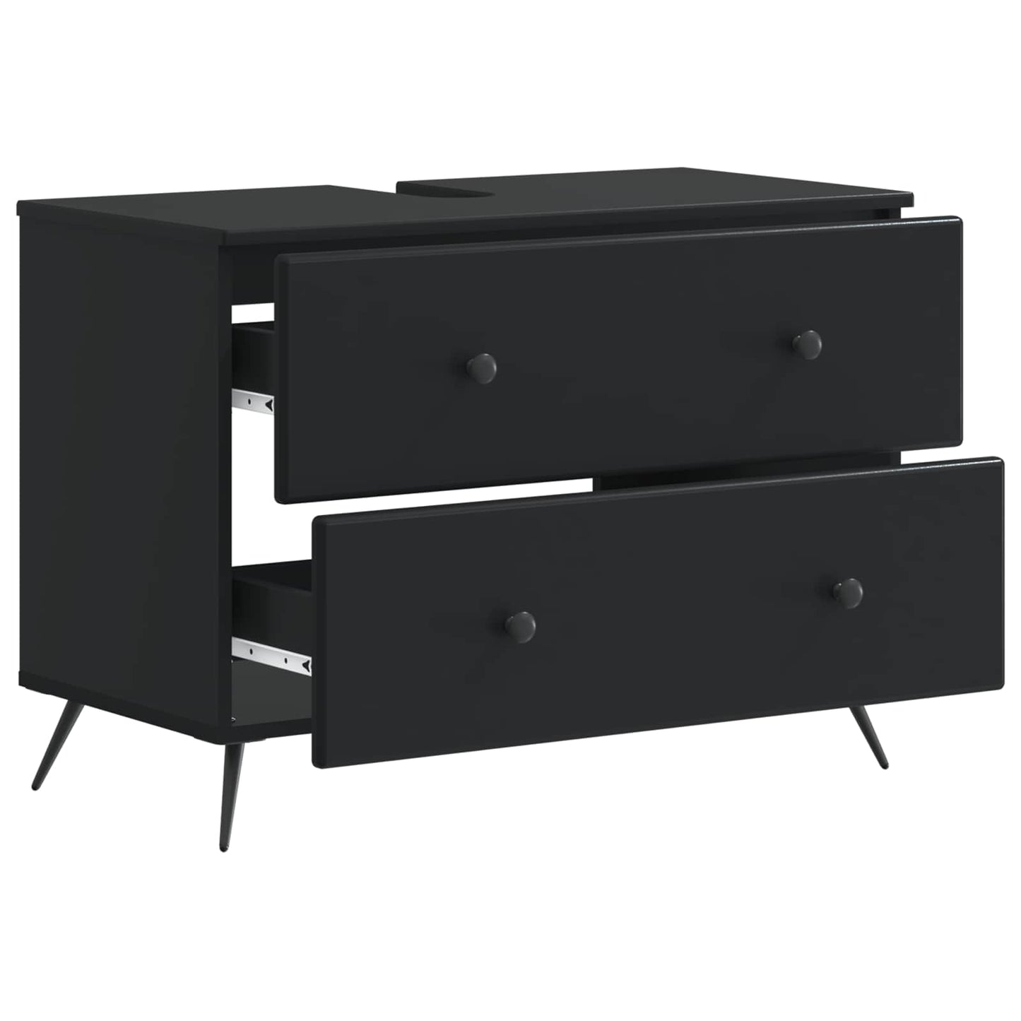 vidaXL Bathroom Sink Cabinet BREDA Black 82 x 41x 59 cm