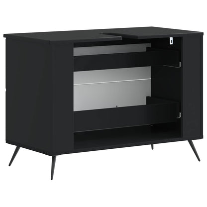 vidaXL Bathroom Sink Cabinet BREDA Black 82 x 41x 59 cm