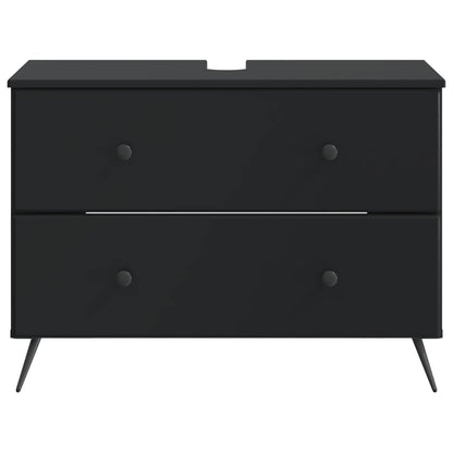 vidaXL Bathroom Sink Cabinet BREDA Black 82 x 41x 59 cm