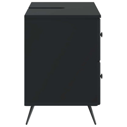 vidaXL Bathroom Sink Cabinet BREDA Black 82 x 41x 59 cm