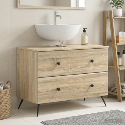 vidaXL Bathroom Sink Cabinet BREDA Sonoma Oak 82 x 41x 59 cm