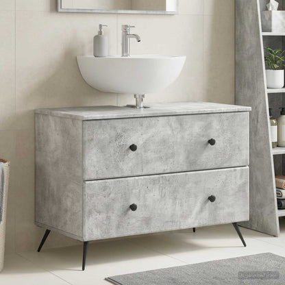 vidaXL Bathroom Sink Cabinet BREDA Concrete Grey 82 x 41x 59 cm
