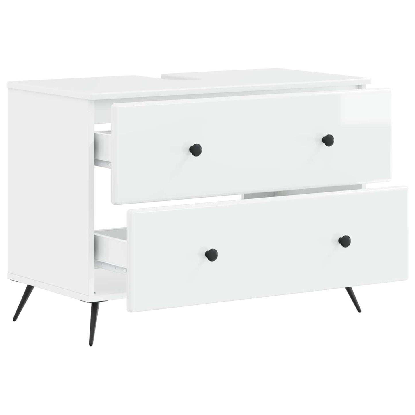 vidaXL Bathroom Sink Cabinet BREDA High Gloss White 82 x 41x 59 cm