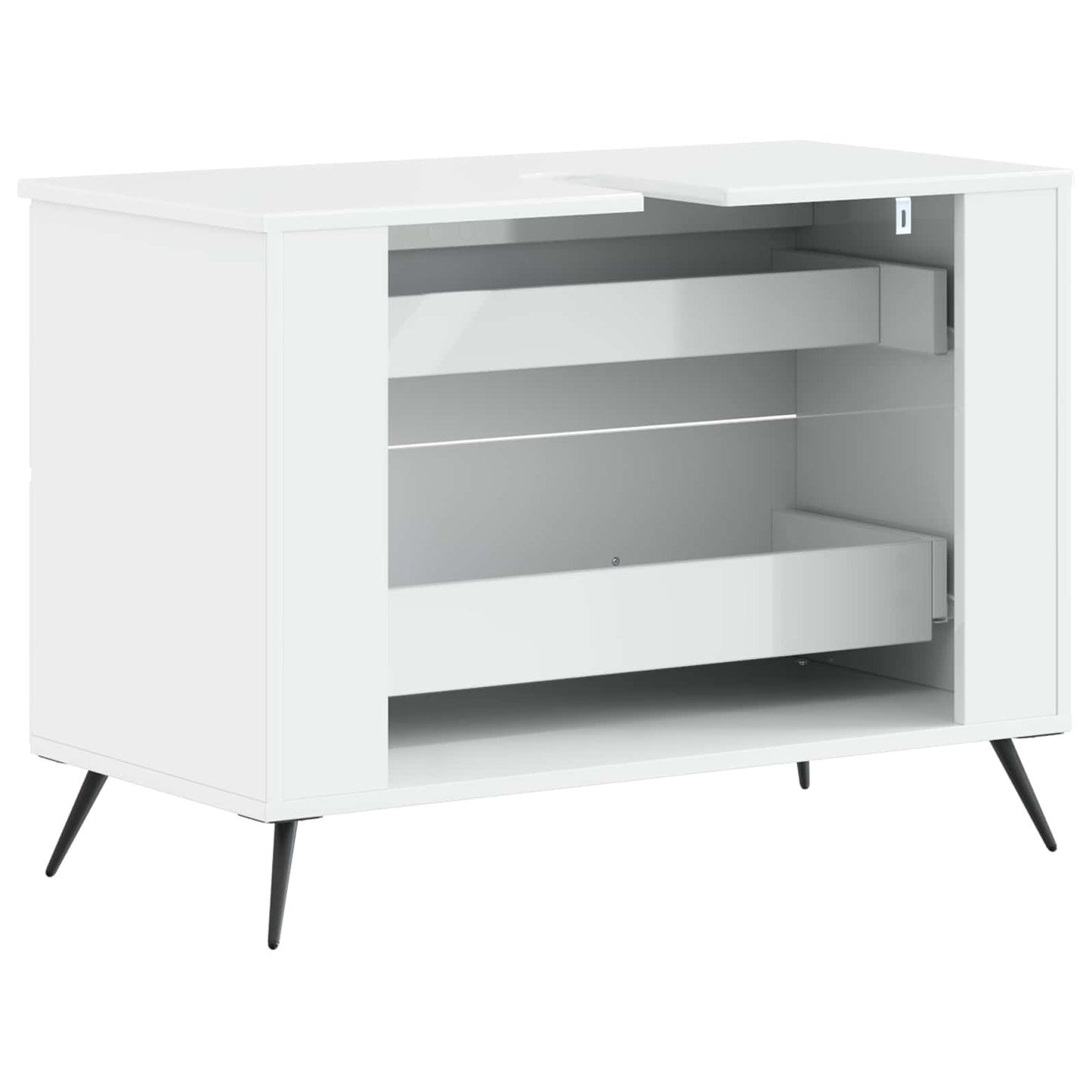 vidaXL Bathroom Sink Cabinet BREDA High Gloss White 82 x 41x 59 cm