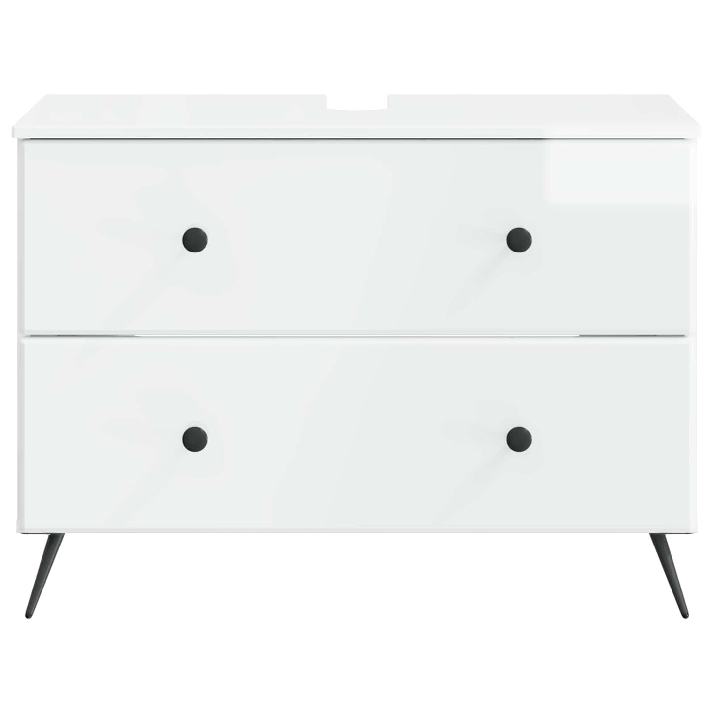 vidaXL Bathroom Sink Cabinet BREDA High Gloss White 82 x 41x 59 cm