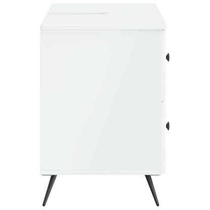 vidaXL Bathroom Sink Cabinet BREDA High Gloss White 82 x 41x 59 cm