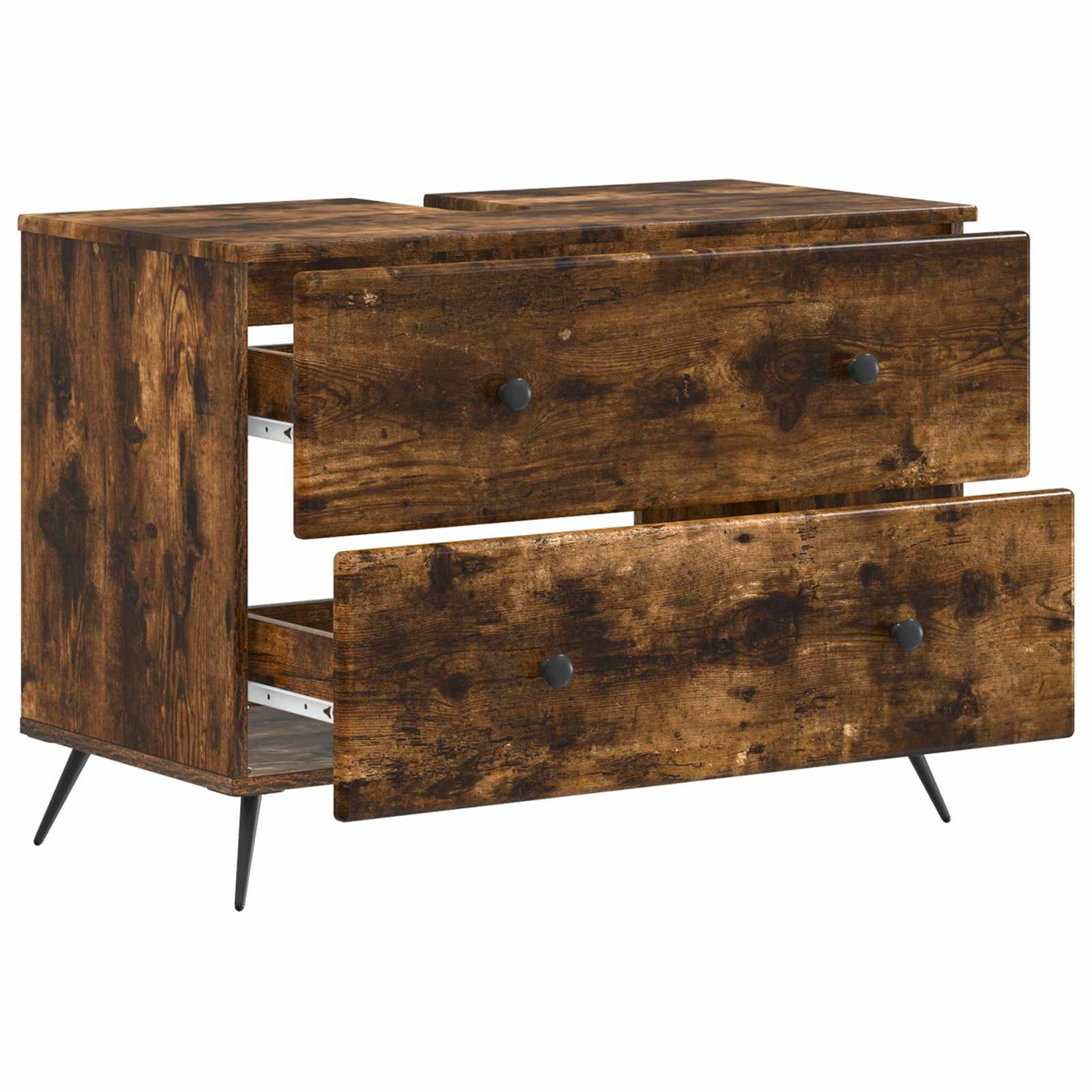 vidaXL Bathroom Sink Cabinet BREDA Smoked Oak 82 x 41x 59 cm