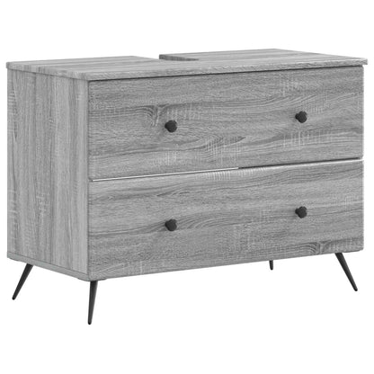 vidaXL Bathroom Sink Cabinet BREDA Grey Sonoma 82 x 41x 59 cm