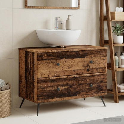 vidaXL Bathroom Sink Cabinet BREDA Old Wood 82 x 41x 59 cm