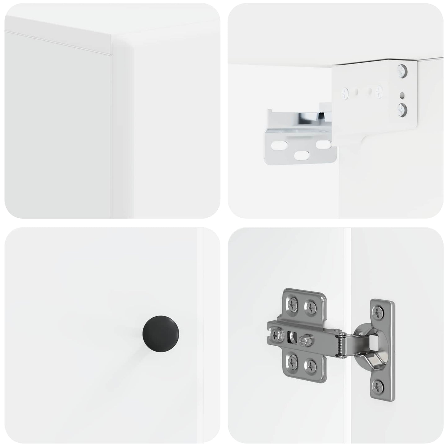 vidaXL Bathroom Wall Cabinet BREDA White 30 x 31 x 59 cm