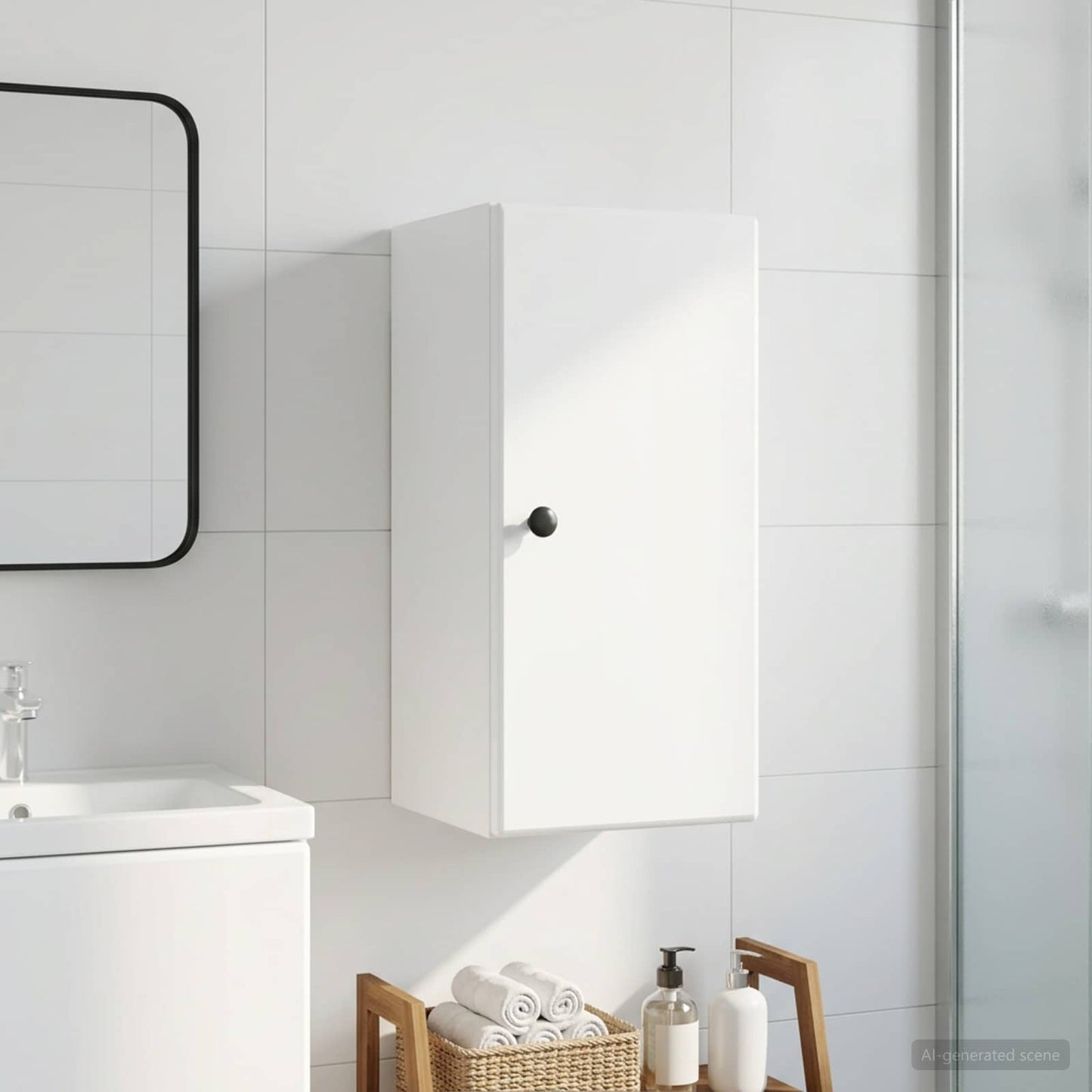 vidaXL Bathroom Wall Cabinet BREDA White 30 x 31 x 59 cm