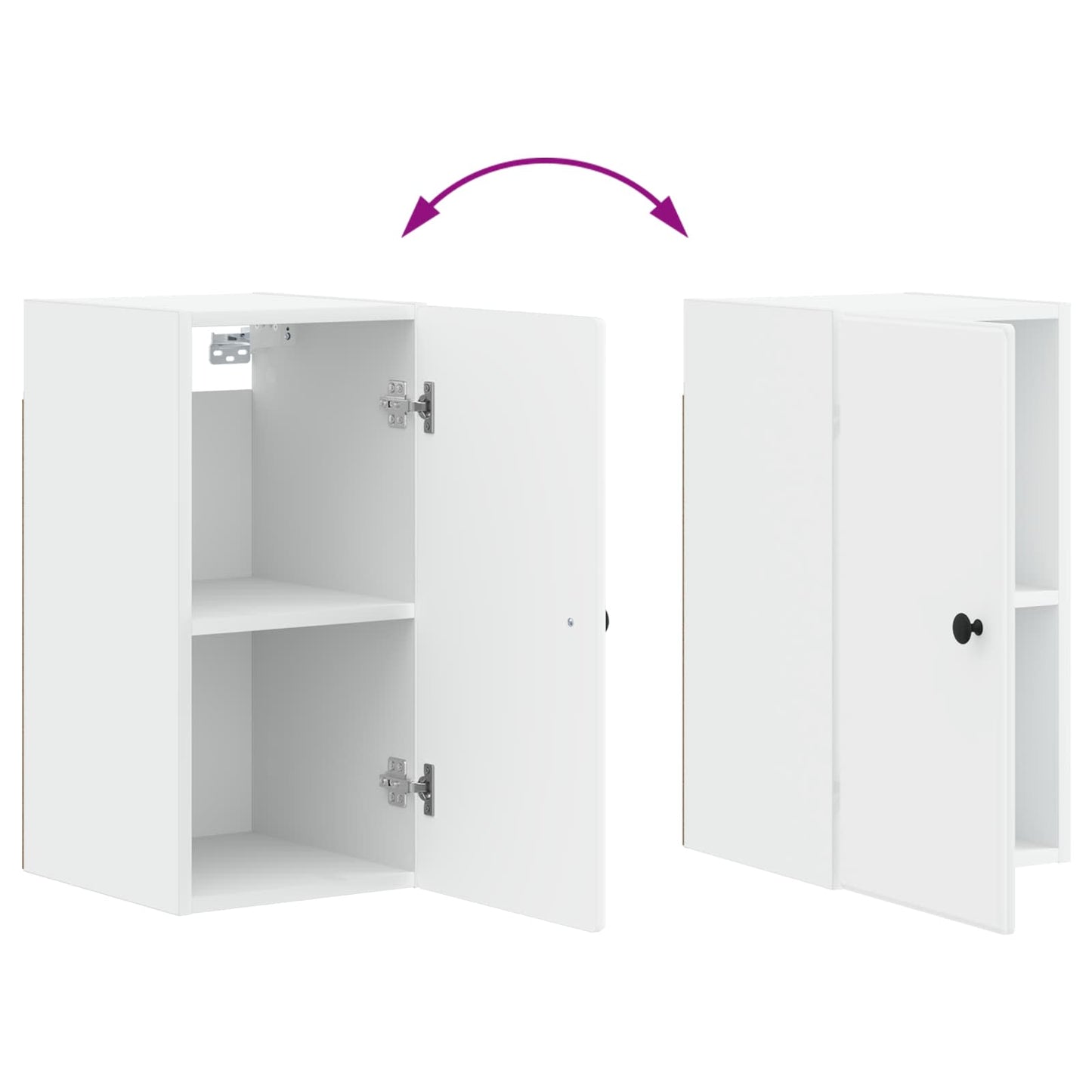 vidaXL Bathroom Wall Cabinet BREDA White 30 x 31 x 59 cm