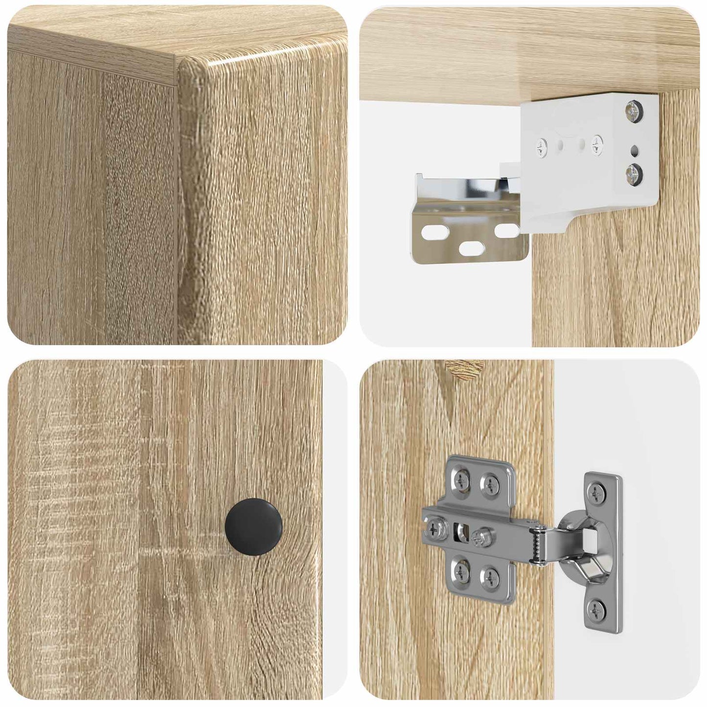 vidaXL Bathroom Wall Cabinet BREDA Sonoma Oak 30 x 31 x 59 cm