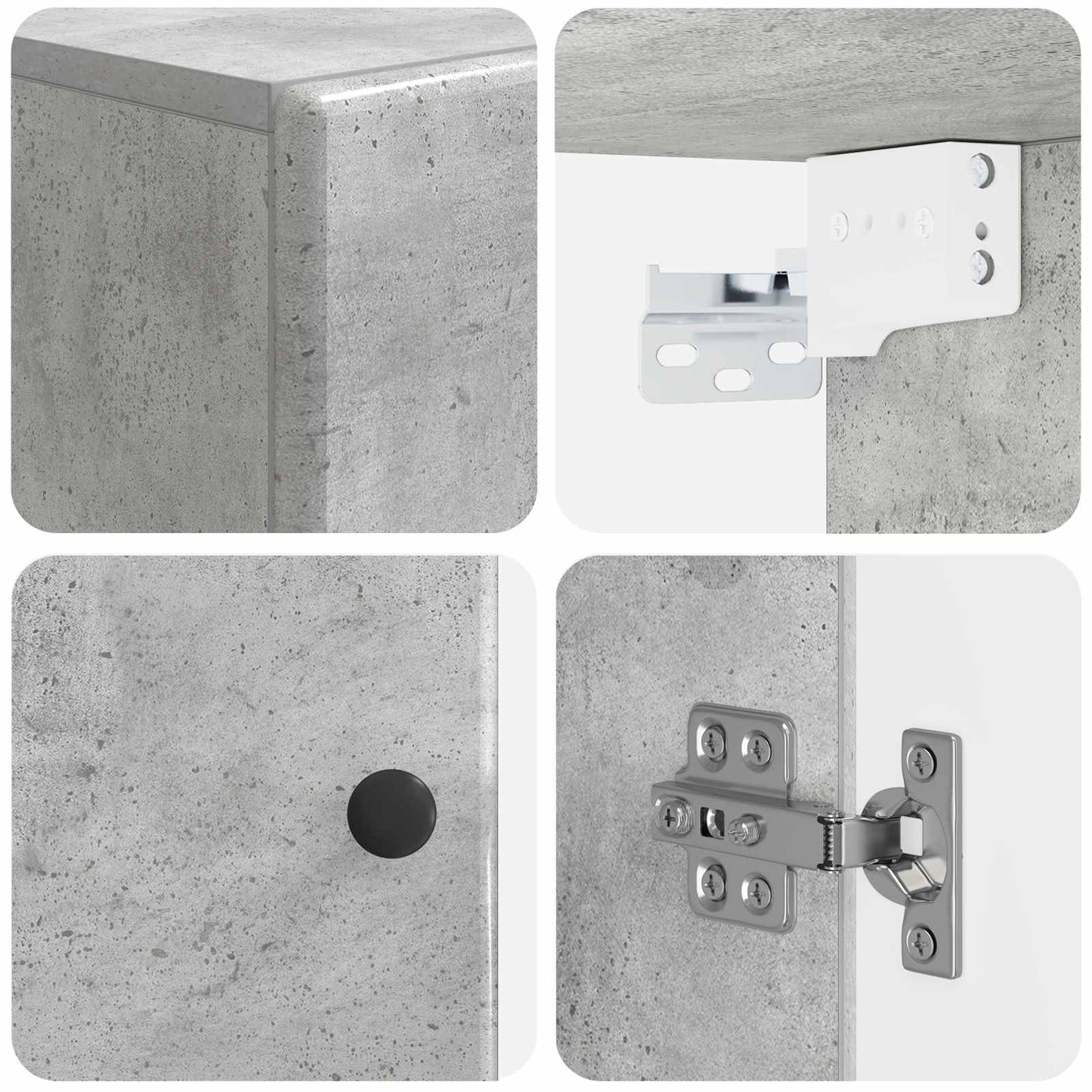 vidaXL Bathroom Wall Cabinet BREDA Concrete Grey 30 x 31 x 59 cm