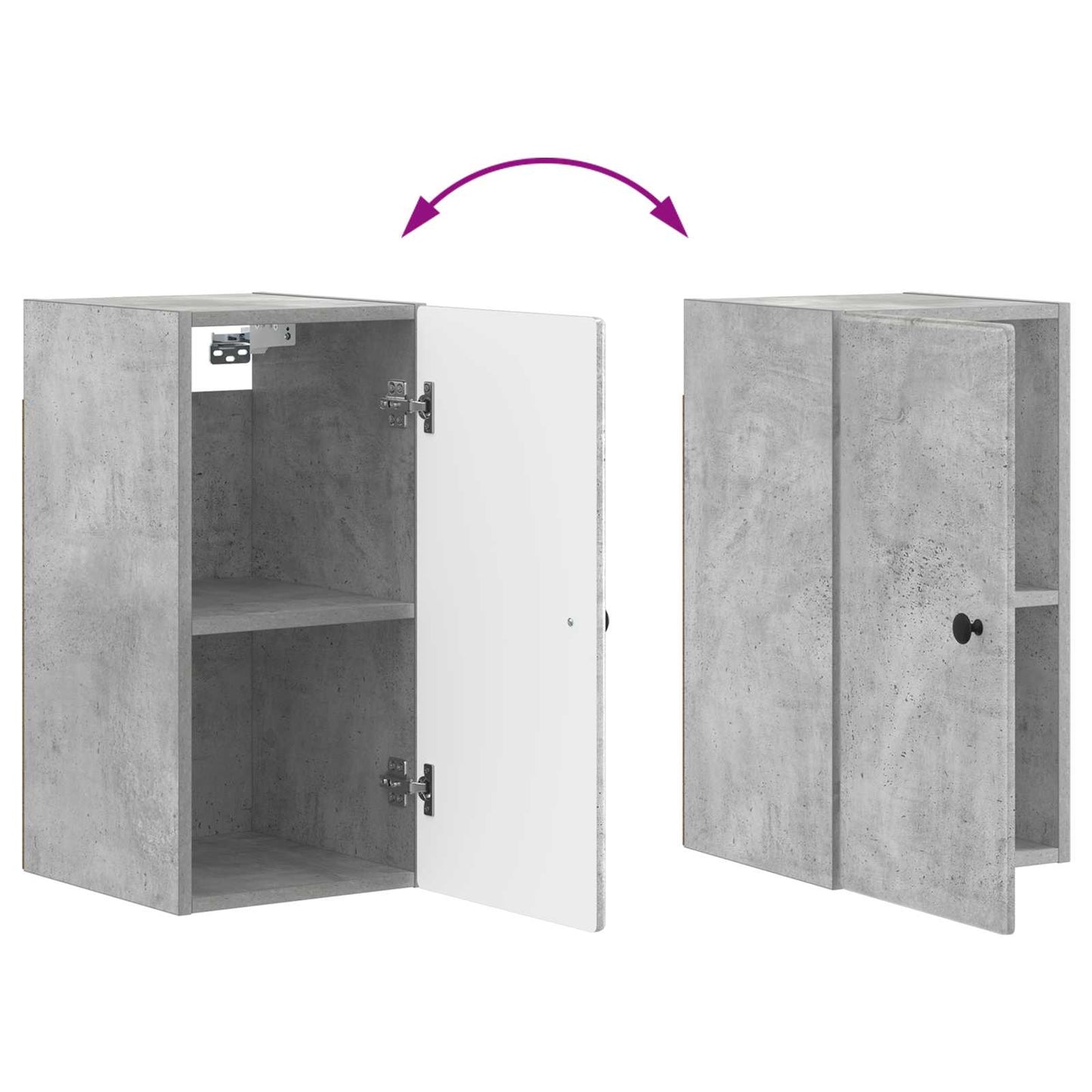 vidaXL Bathroom Wall Cabinet BREDA Concrete Grey 30 x 31 x 59 cm