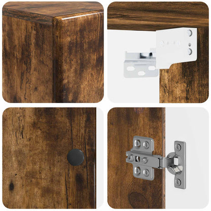 vidaXL Bathroom Wall Cabinet BREDA Smoked Oak 30 x 31 x 59 cm