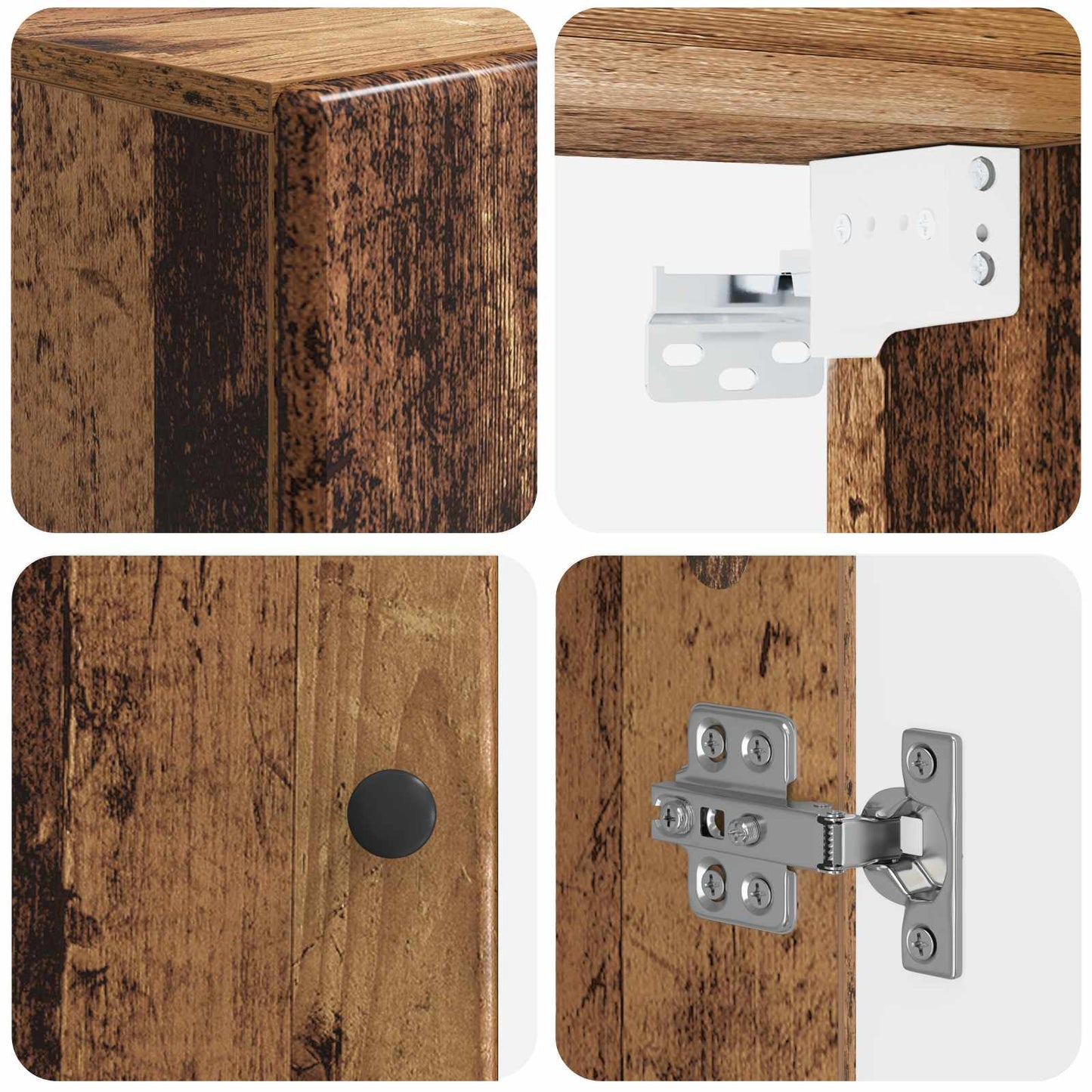 vidaXL Bathroom Wall Cabinet BREDA Old Wood 30 x 31 x 59 cm
