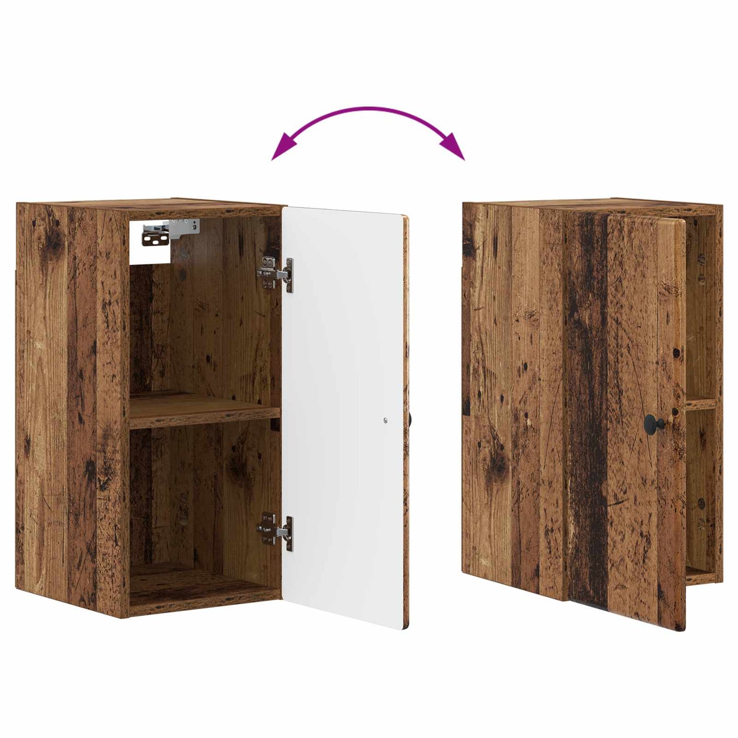 vidaXL Bathroom Wall Cabinet BREDA Old Wood 30 x 31 x 59 cm