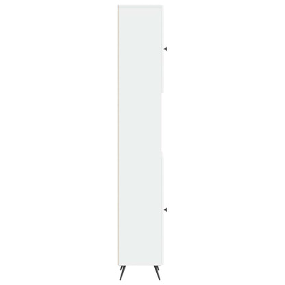 vidaXL Bathroom Cabinet with Open Shelf BREDA White 30 x 31 x 190 cm