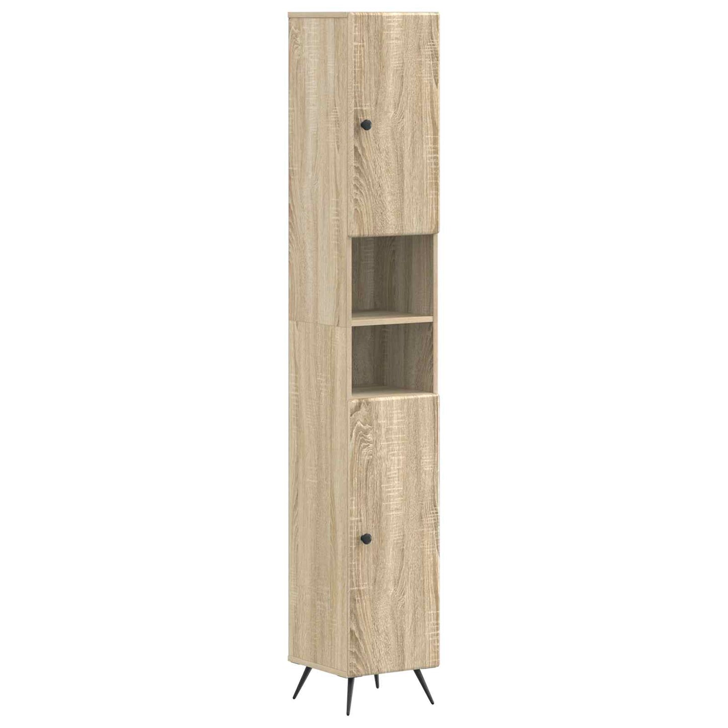 vidaXL Bathroom Cabinet with Open Shelf BREDA Sonoma Oak