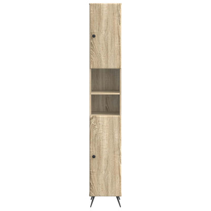 vidaXL Bathroom Cabinet with Open Shelf BREDA Sonoma Oak