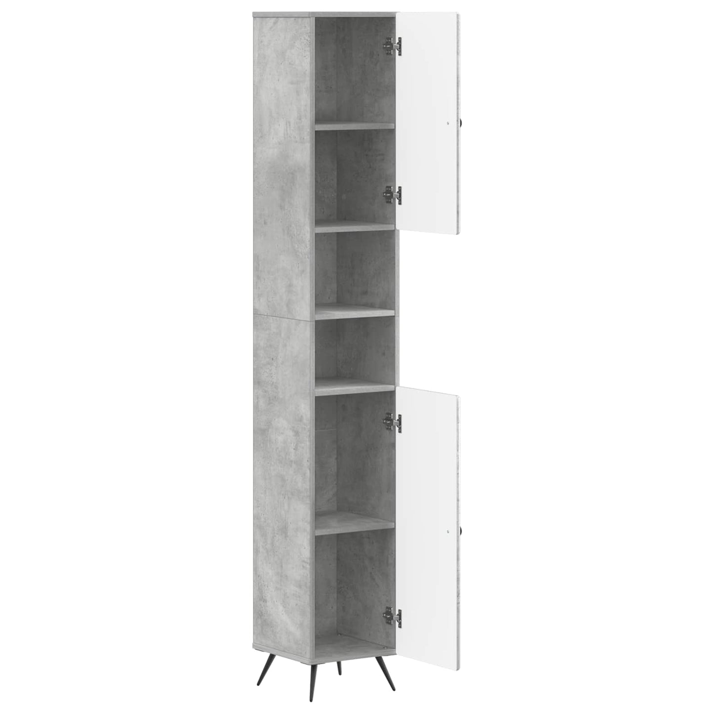 vidaXL Bathroom Cabinet with Open Shelf BREDA Concrete Grey