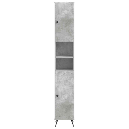 vidaXL Bathroom Cabinet with Open Shelf BREDA Concrete Grey