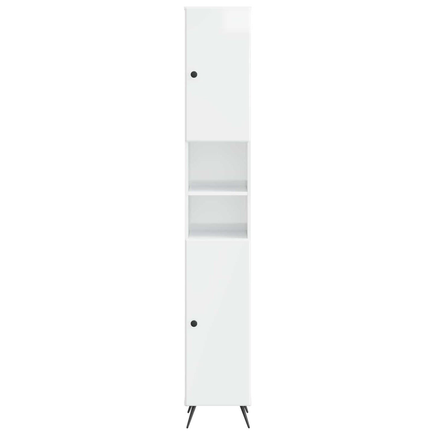 vidaXL Bathroom Cabinet with Open Shelf BREDA High Gloss White