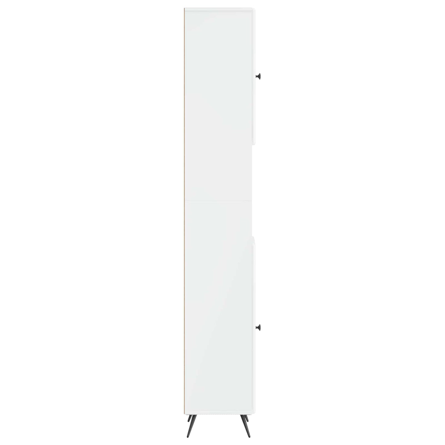 vidaXL Bathroom Cabinet with Open Shelf BREDA High Gloss White