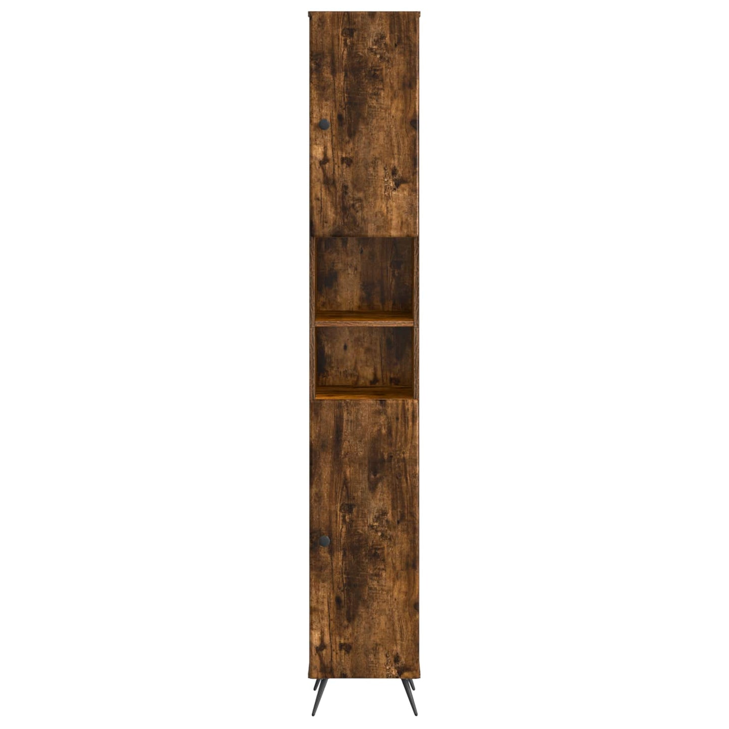 vidaXL Bathroom Cabinet with Open Shelf BREDA Smoked Oak