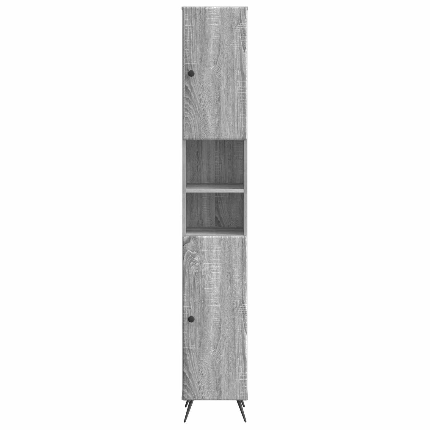 vidaXL Bathroom Cabinet with Open Shelf BREDA Grey Sonoma