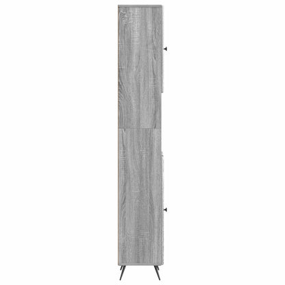 vidaXL Bathroom Cabinet with Open Shelf BREDA Grey Sonoma