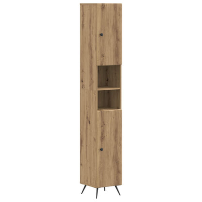 vidaXL Bathroom Cabinet with Open Shelf BREDA Artisan Oak