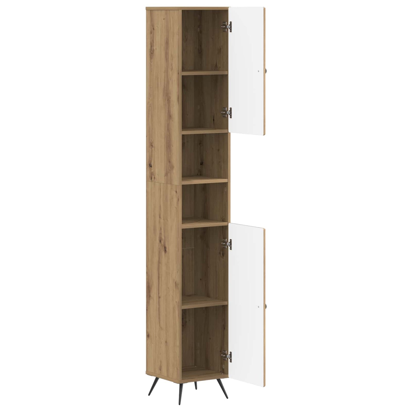 vidaXL Bathroom Cabinet with Open Shelf BREDA Artisan Oak