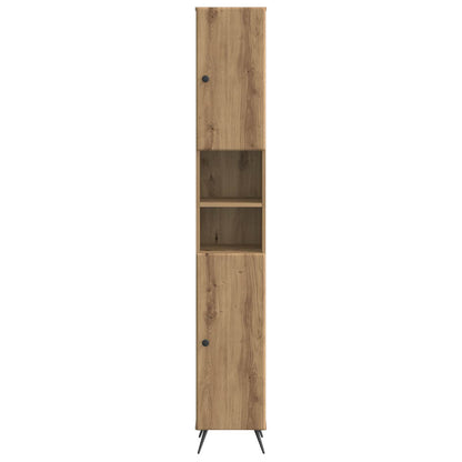 vidaXL Bathroom Cabinet with Open Shelf BREDA Artisan Oak