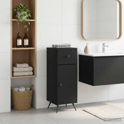 vidaXL Bathroom Storage Cainet BREDA Black 30 x 31 x 80 cm