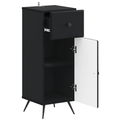 vidaXL Bathroom Storage Cainet BREDA Black 30 x 31 x 80 cm