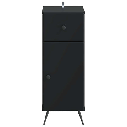 vidaXL Bathroom Storage Cainet BREDA Black 30 x 31 x 80 cm