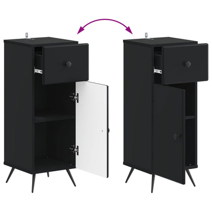 vidaXL Bathroom Storage Cainet BREDA Black 30 x 31 x 80 cm