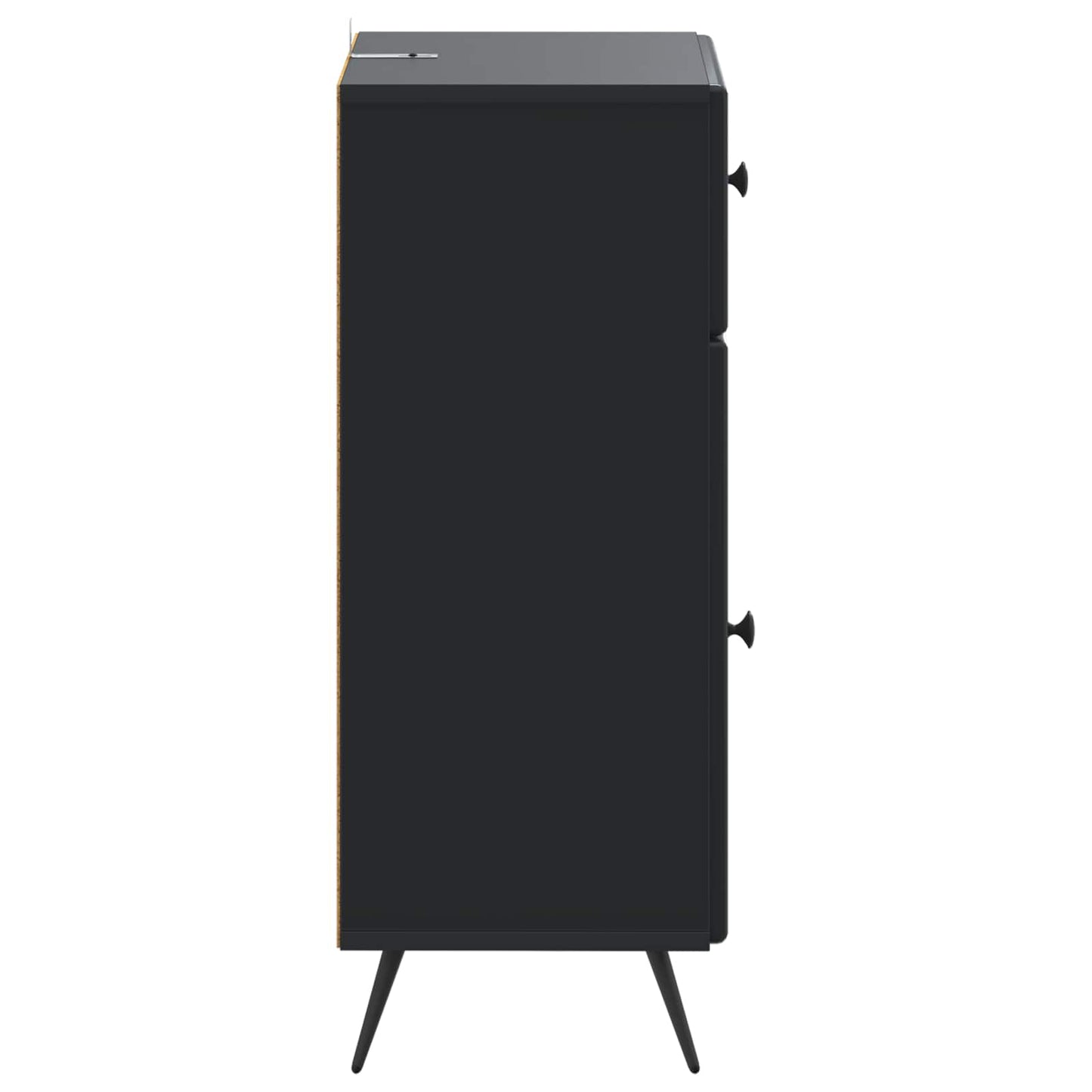 vidaXL Bathroom Storage Cainet BREDA Black 30 x 31 x 80 cm