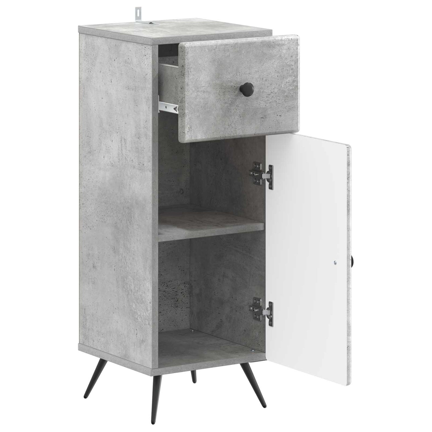 vidaXL Bathroom Storage Cainet BREDA Concrete Grey 30 x 31 x 80 cm