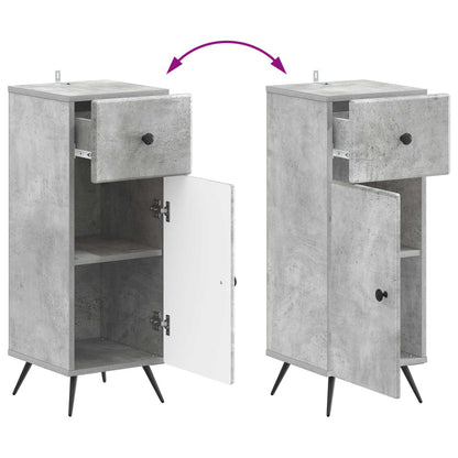 vidaXL Bathroom Storage Cainet BREDA Concrete Grey 30 x 31 x 80 cm