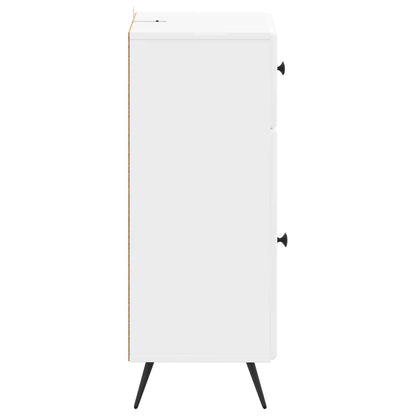 vidaXL Bathroom Storage Cainet BREDA High Gloss White 30 x 31 x 80 cm