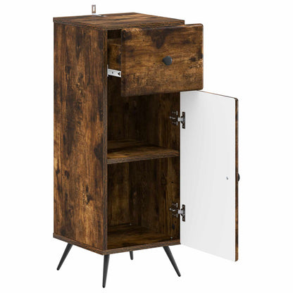 vidaXL Bathroom Storage Cainet BREDA Smoked Oak 30 x 31 x 80 cm