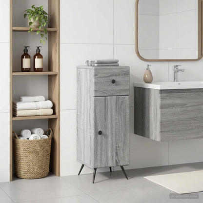 vidaXL Bathroom Storage Cainet BREDA Grey Sonoma 30 x 31 x 80 cm